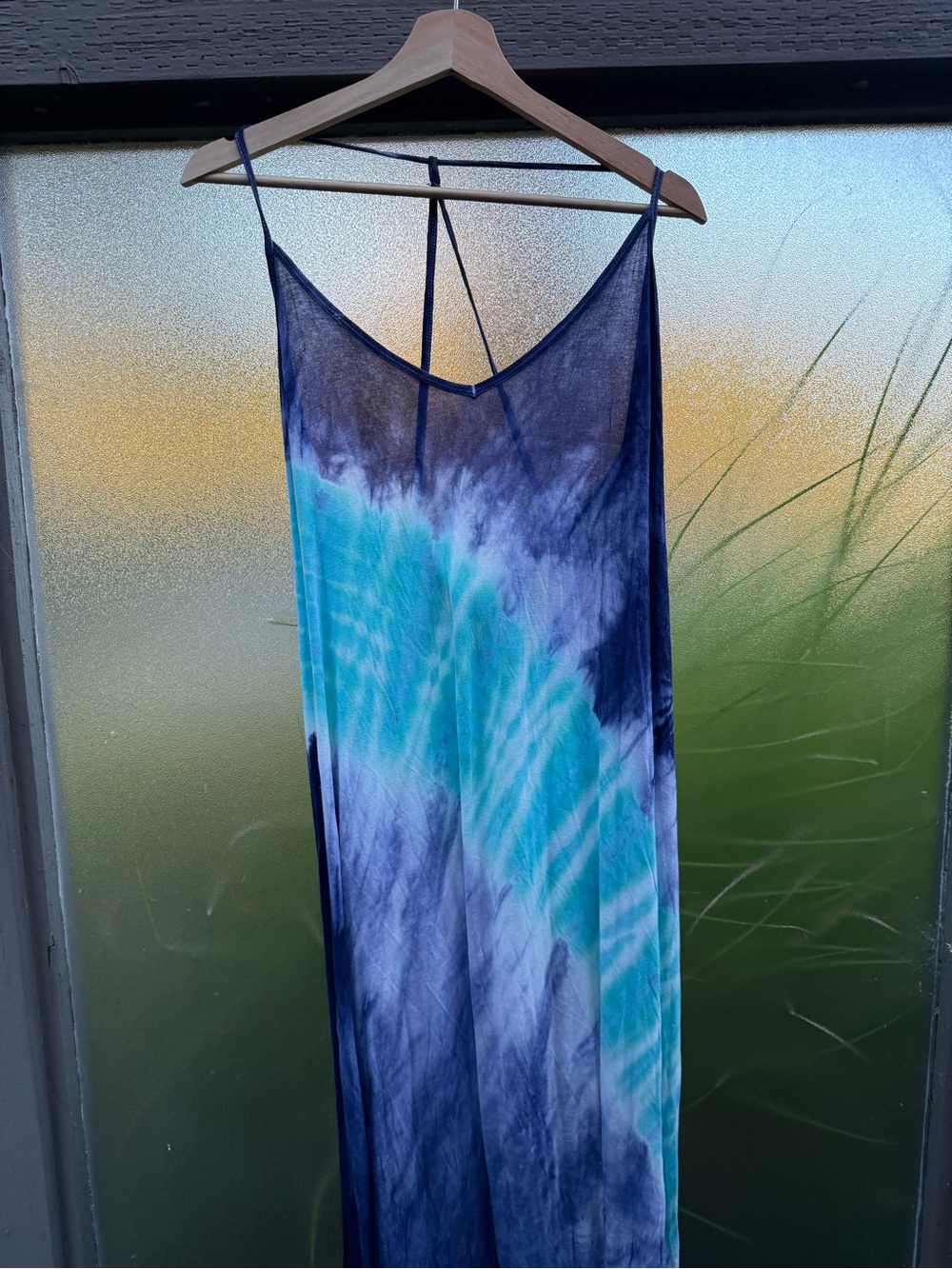 American Twist Tie Dye Maxi Dress - Spaghetti Strap